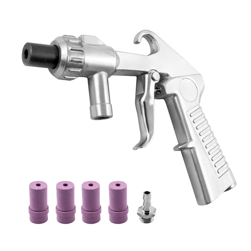 QWORK Sand Blaster Gun Kit, with 4 PCS Ceramic Nozzles, for Sandblaster - Image 1